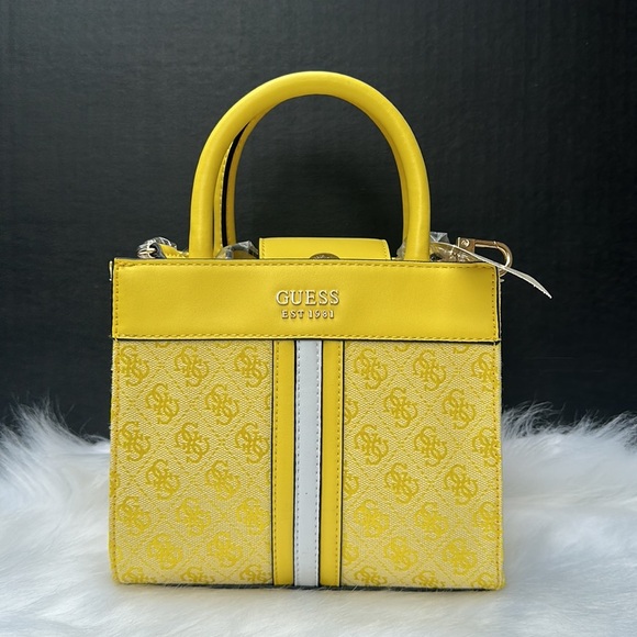 New GUESS Kasinta Mini Tote Yellow - Picture 1 of 9